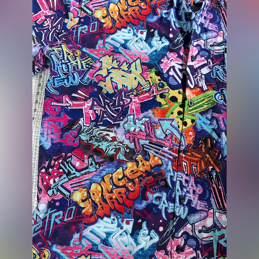 Retro Rifle graffiti Men's Shirt - Picture 2 of 4
